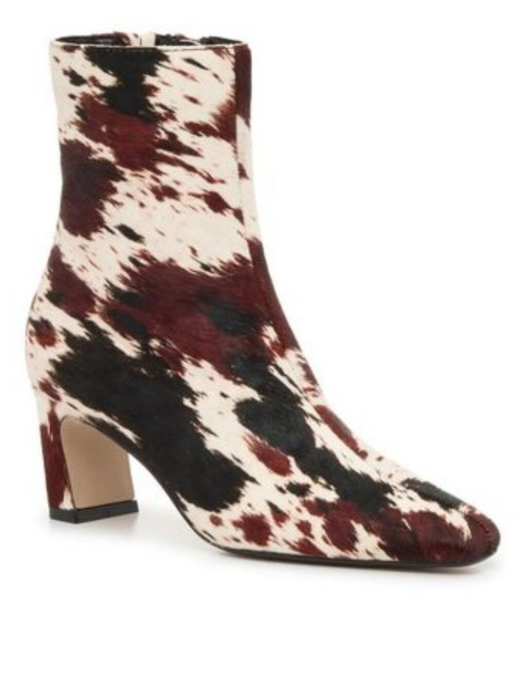 Steve Madden Cowhide Pattern Ankle Boots in Brown & White Size 6.5 NWOB
